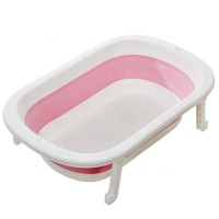 Low Price Baby Supplier Children Kids Foldable Bathtub New Born Baby Plastic Portable Folding Bath tub