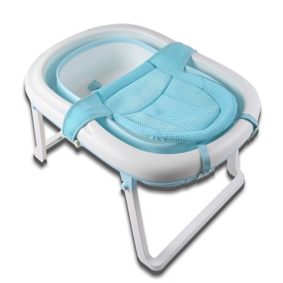 Wholesale plastic folding portable baby bathtub with stand