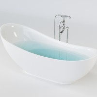 New Design Oval White Soaking Baby Acrylic Freestanding Bathtubs